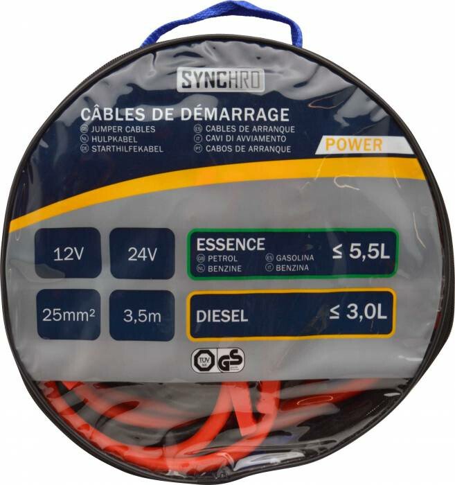Les produits   Batterie - Câble de démarrage Diamètre 25mm2 -  3,5m